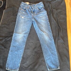 Levi's 501 Blue Straight Leg Women's Jeans